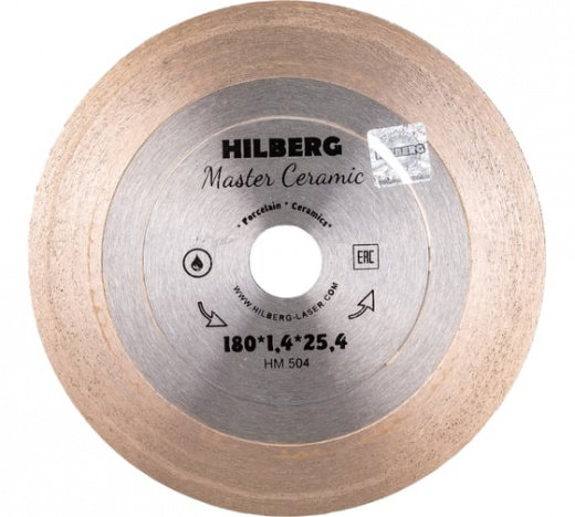 Диск алмазный отрезной Master Сeramic (180х1.4х25.4 мм) Hilberg HM504